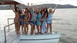 Private boat charter in the Whitsundays ready for a bucks party