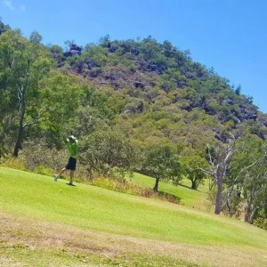 Magnetic Island Bucks Golf Trip Golfer Swing